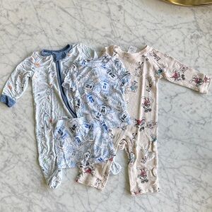 3-Piece Infant Mickey Mouse Sleepwear Set - Blue & Cream
